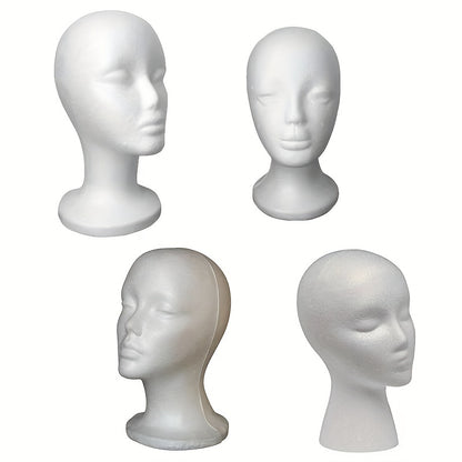 1pc Foam Mannequin Head, Foam Mannequin Head Model Hat Wig Jewelry Holder Shop Display Stand