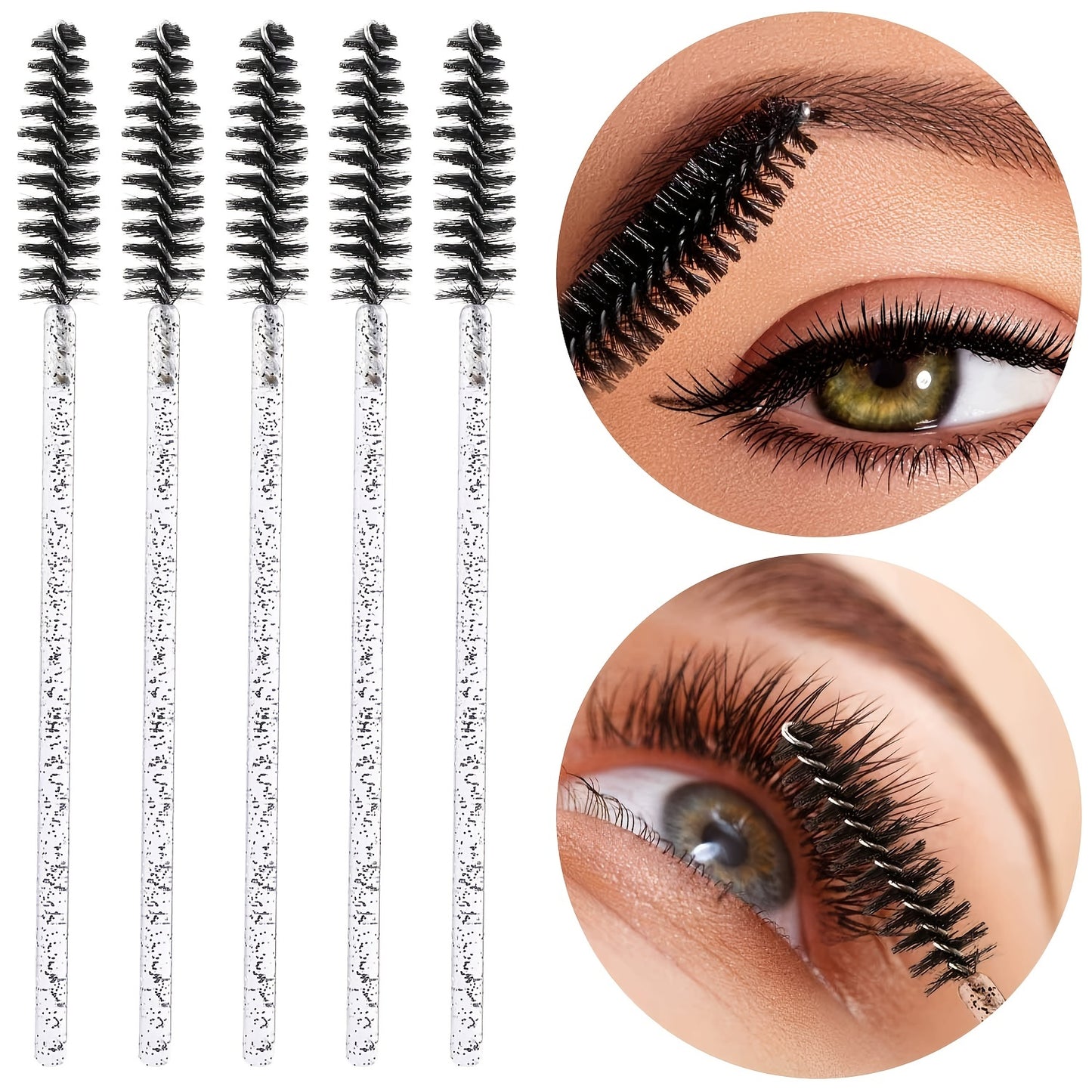 40 Pcs Colorful Crystal Mascara Wands - Perfect for Eyelash Extensions, Eyebrow & Makeup Tools!