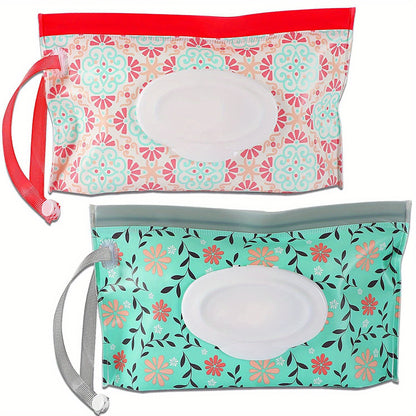 2pcs/set Portable Baby Wipes Container - Reusable Wet Wipe Pouch for Travel - Dispenser Holder for Easy Access - Keep Your Baby Clean and Comfortable on the Go