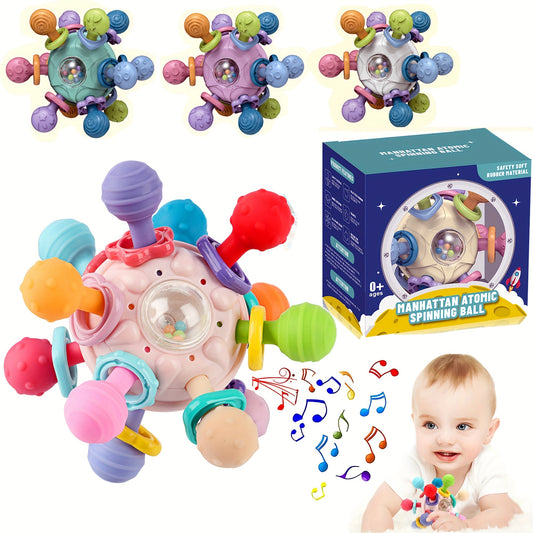 Jouets de dentition pour bébé : jouets sensoriels pour bébés de 6 à 12 mois pour hochets, mastications et dentition - Hochets et balles de 0 à 3 mois inclus ! 