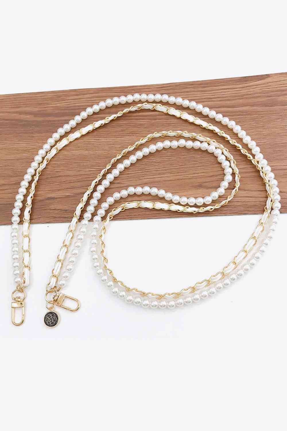 Pearl PU Crossbody Chain