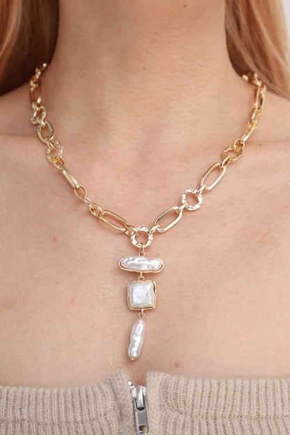 Freshwater Pearl Chunky Chain Necklace