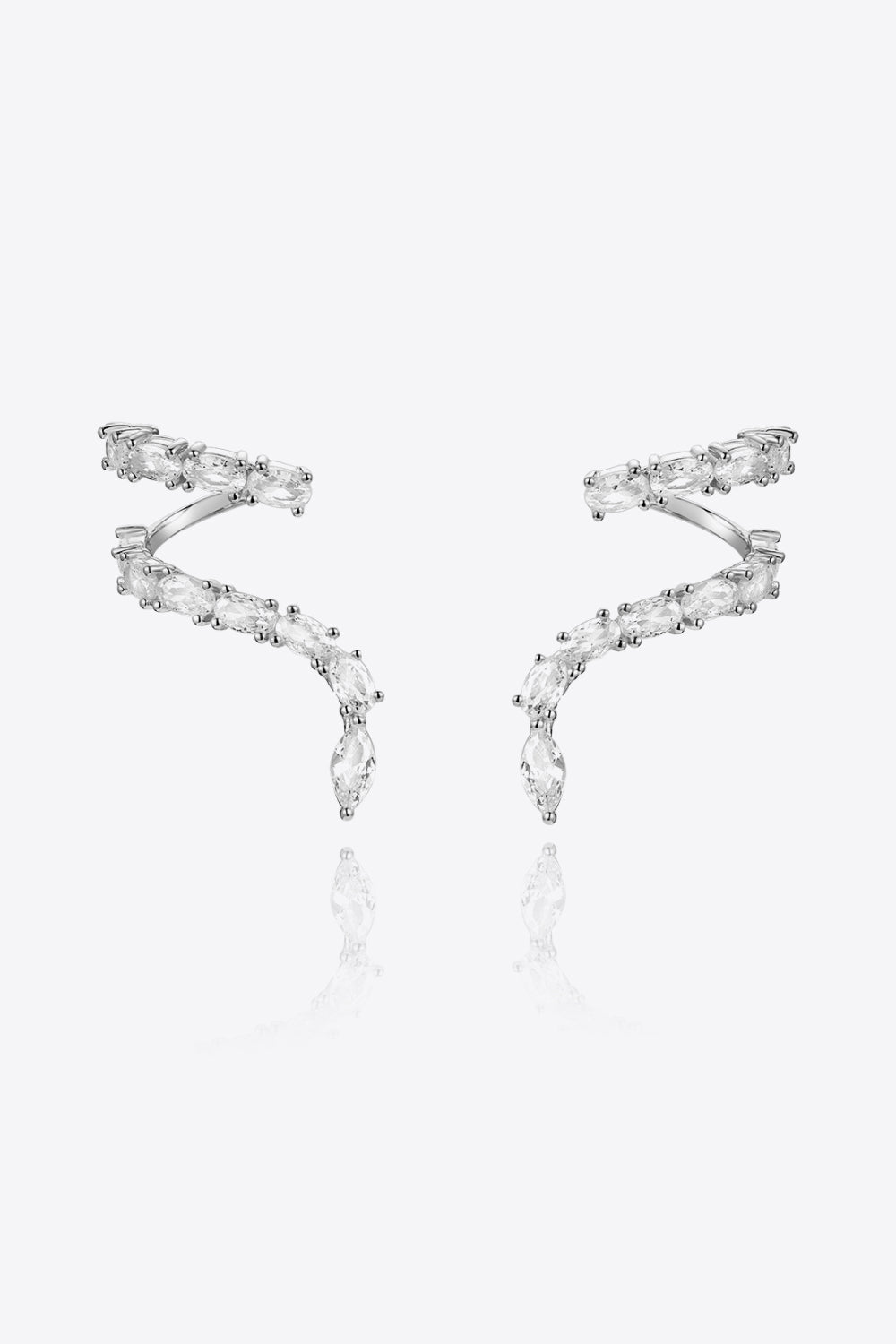 Boucles d'oreilles en argent sterling 925 avec zircone