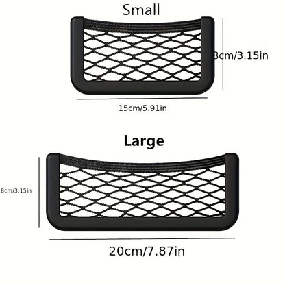 2pcs Car Mobile Phone Wallet Card Glasses Sunglasses Storage Net Bib Inner Storage Storage Bag Storage Grid