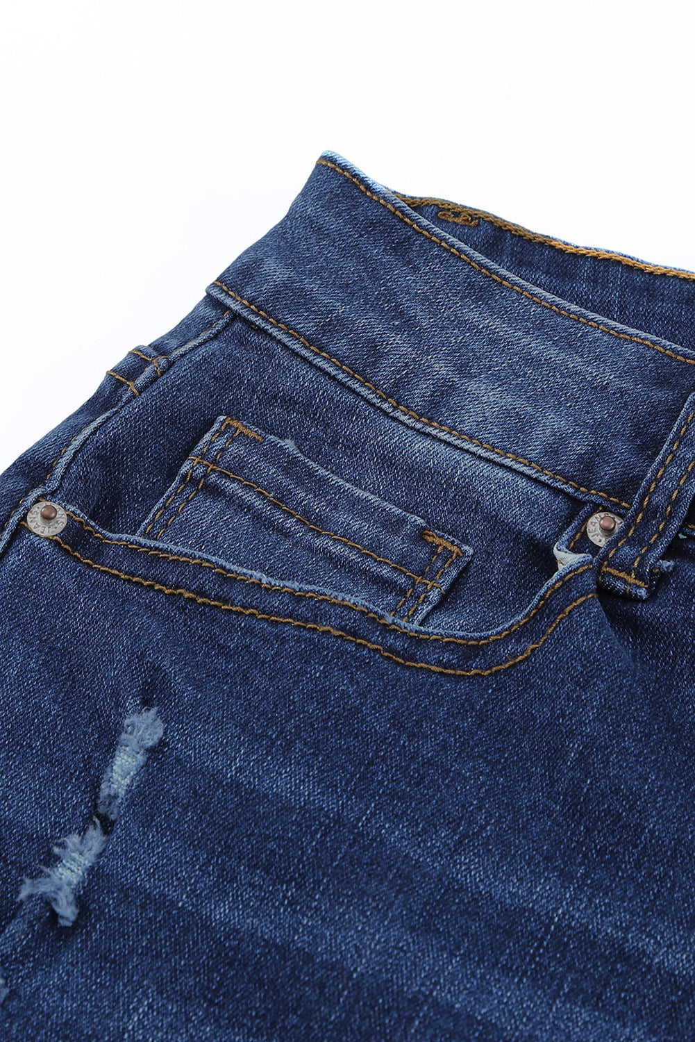 Jean skinny taille haute effet vieilli