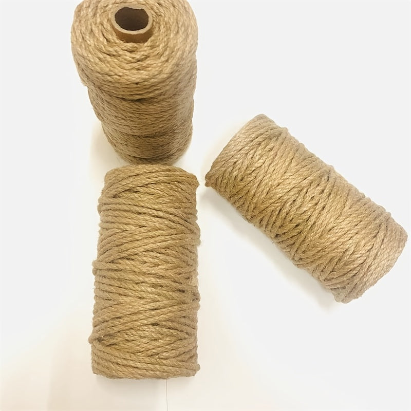 1 roll 164ft Jute Rope - Strong and Durable for Gift Wrapping, DIY Crafts, Gardening, Bundling, and Home Decor