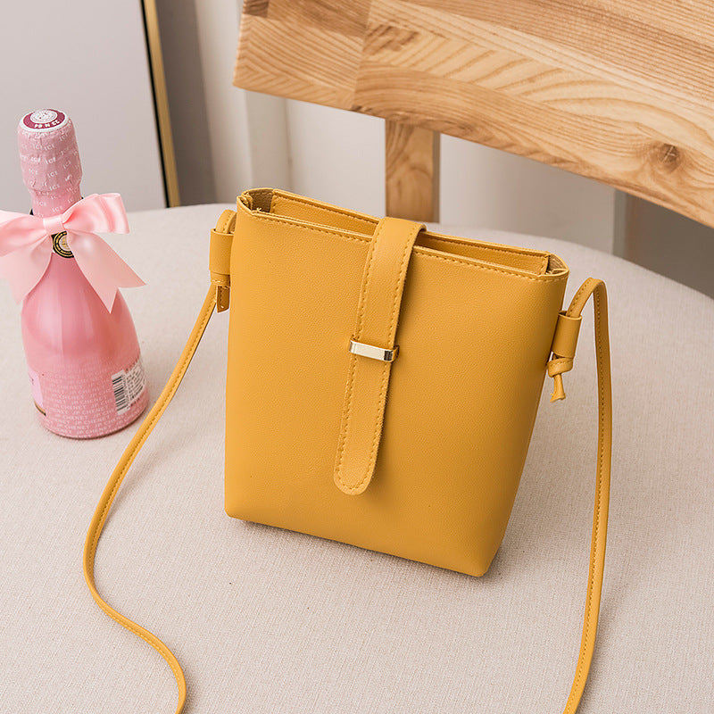 Stylish and Versatile Mini Faux Leather Bucket Bag for Women - Perfect for Phone, Coins, and More!