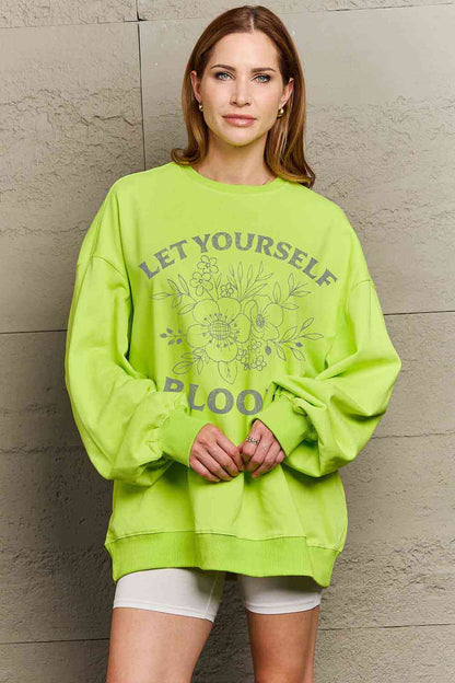 Simply Love Simply Love Taille réelle LAISSEZ-VOUS BLOOM Sweat-shirt graphique