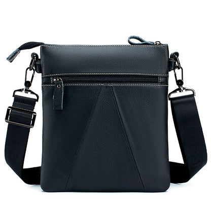 Upgrade Your Style with this Stylish Men's Leather Messenger Bag - Cow Leather Shoulder Bag!