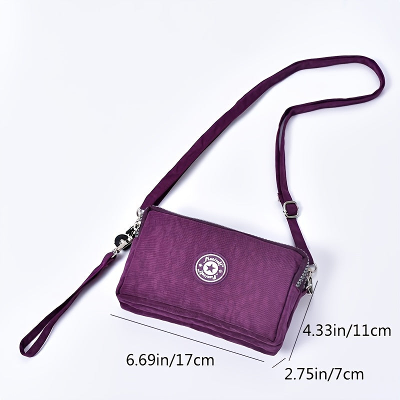 Women's Stylish 3-Layer Zipper Wallet - Perfect for Coins, Mobile Phones & Travel!