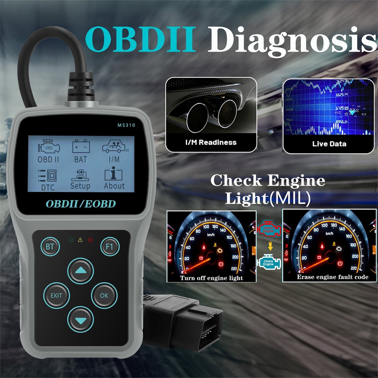 Unlock Your Car's Hidden Secrets: MS310 OBD2 OBDII EOBD Fault Code Reader Scanner Tool