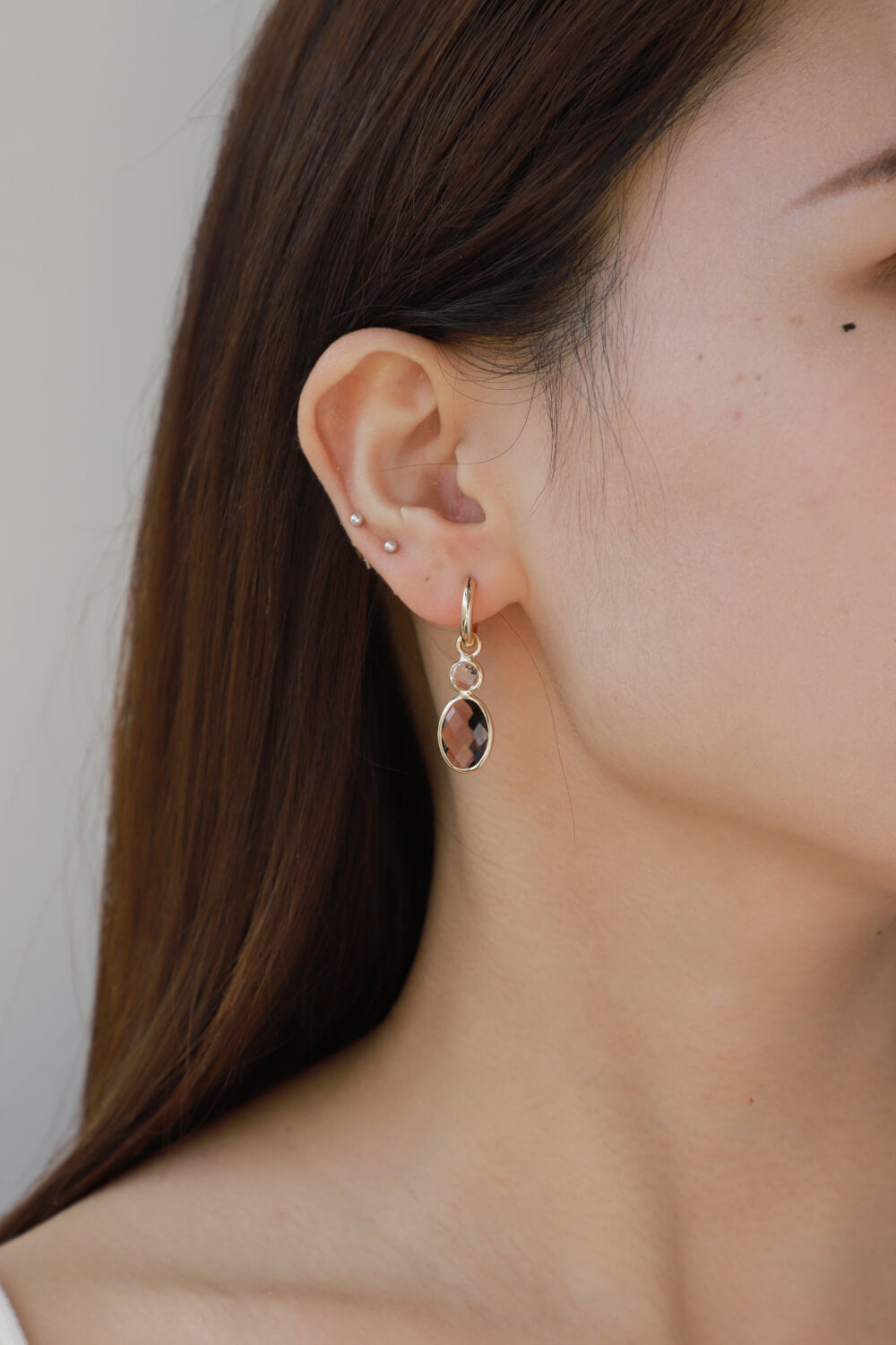 Geometric Crystal Drop Earrings