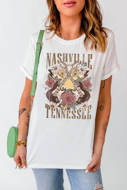 NASHVILLE TENNESSEE Camiseta con puños