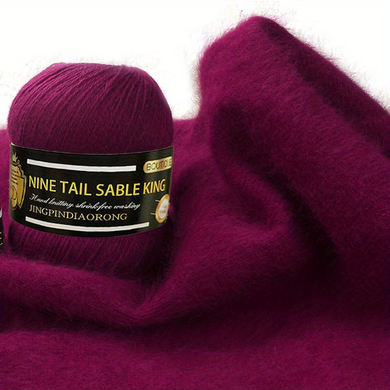 8 rolls/pack Hand-Knitted Mink Wool Cashmere Scratch Scarf - Medium-Thick, Soft and Warm Sweater Wool Ball