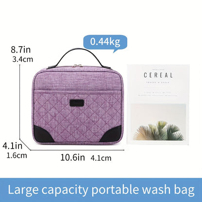 1pc Toiletries Bag With Hook Waterproof Makeup Bag Travel Organizer Tote Bag