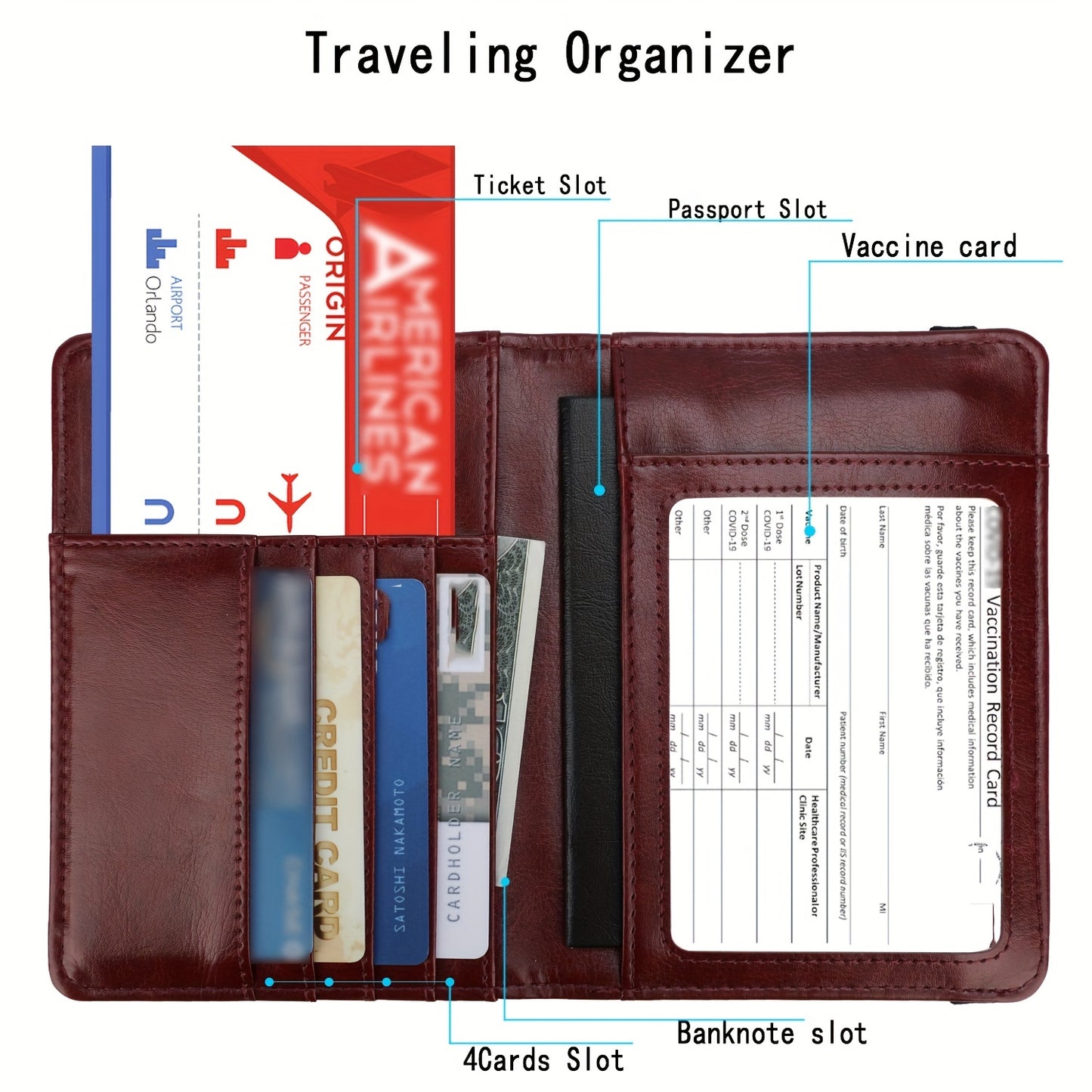 Travel In Style: Passport & Vaccine Card Holder - The Perfect Combo for Your Next Adventure!