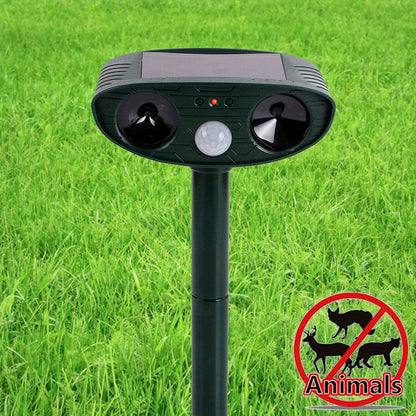 Ultrasonic Animal Repeller, Solar Powered Animal Repellent, Waterproof Animal Deterrent Devices Outdoor Repels Cat, Dog, Fox, Derrent, Rat, Etc