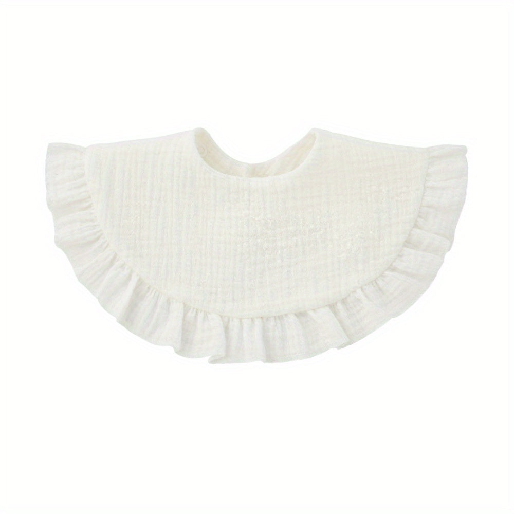 Serviette de salive à volants pour bébé 0-24M/0.0-944.88 pouces, bavoir en gaze de coton à 360 °, fournitures pour bébé, 1 pièce/6 pièces 