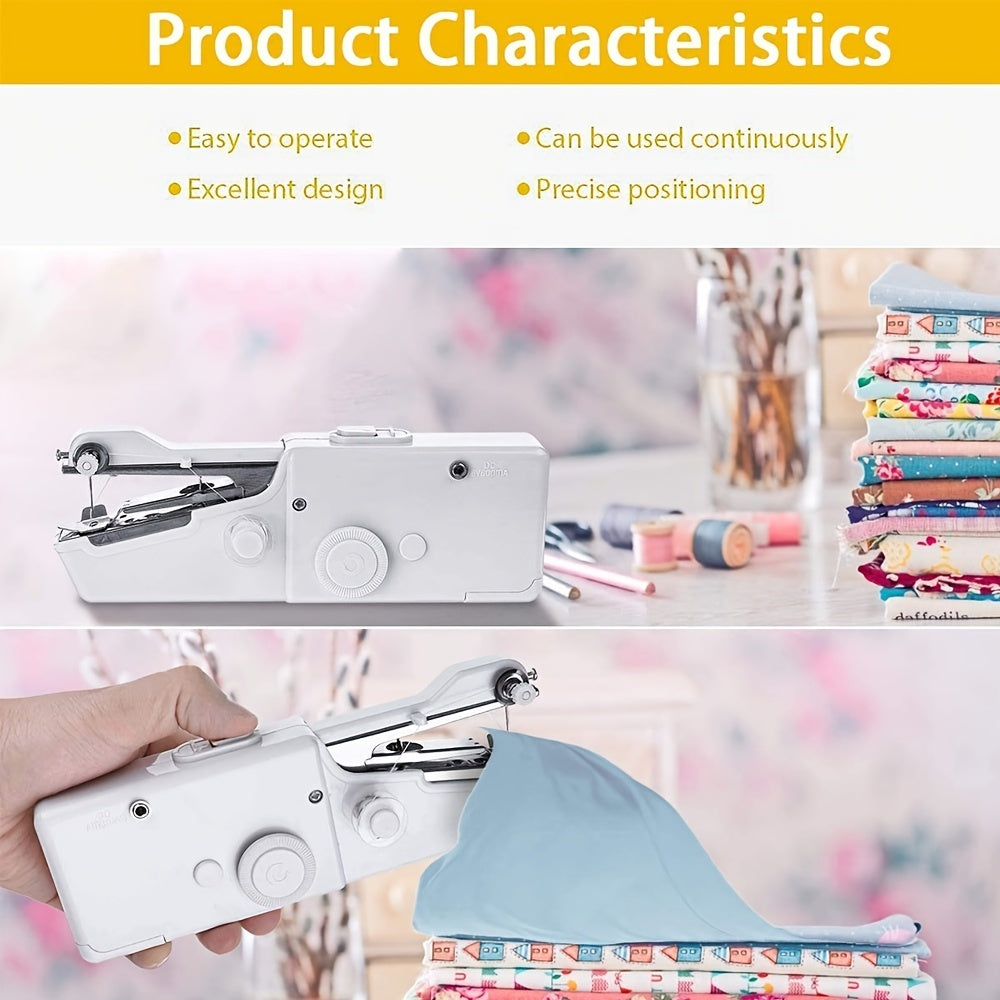 1PC Handheld Sewing Machine Mini Sewing Machines,Portable Sewing Machine Quick Handheld Stitch Tool For Fabric, Cloth, Clothing (battery Not Included)