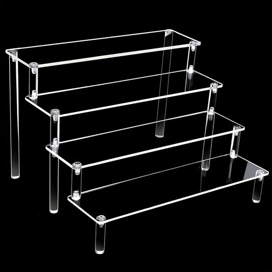 1pc Acrylic Perfume Organizer, Acrylic Display Rack, Transparent Ladder Shelf, Hand-made Anime Car Model Blind Box Storage Display Stand