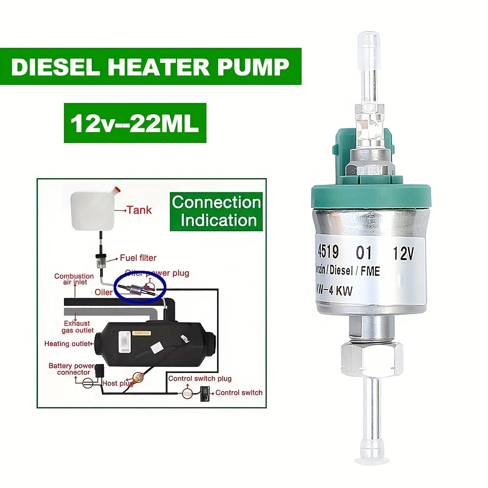 Universal Ultra Quiet 12V Chinese Diesel Parking Heater Fuel Pump - 1-5KW, 22ml