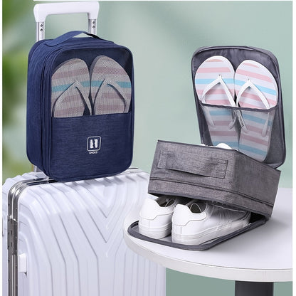 Travel Shoes Storage Bag, Portable Zipper Storage Bag With Handle Luggage Packing Bag For Shoes