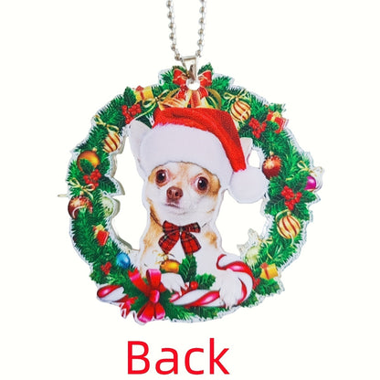 1pc New Creative Christmas Stocking Gloves Garland Cute Puppy Acrylic Car Hanging Decorations Halloween Christmas Tree Ornaments Home Decorations