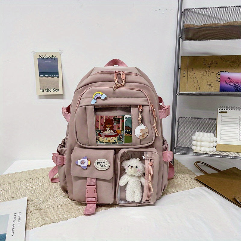 Stylish Large Capacity Backpack for High School Girls - Perfect for Junior High Students!