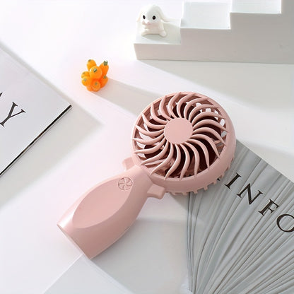 Stay Cool On The Go: Handheld Mini Fan with USB Charging, Compact Design & Powerful Wind