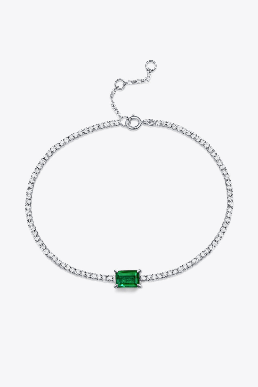 1 Carat Lab-Grown Emerald Bracelet