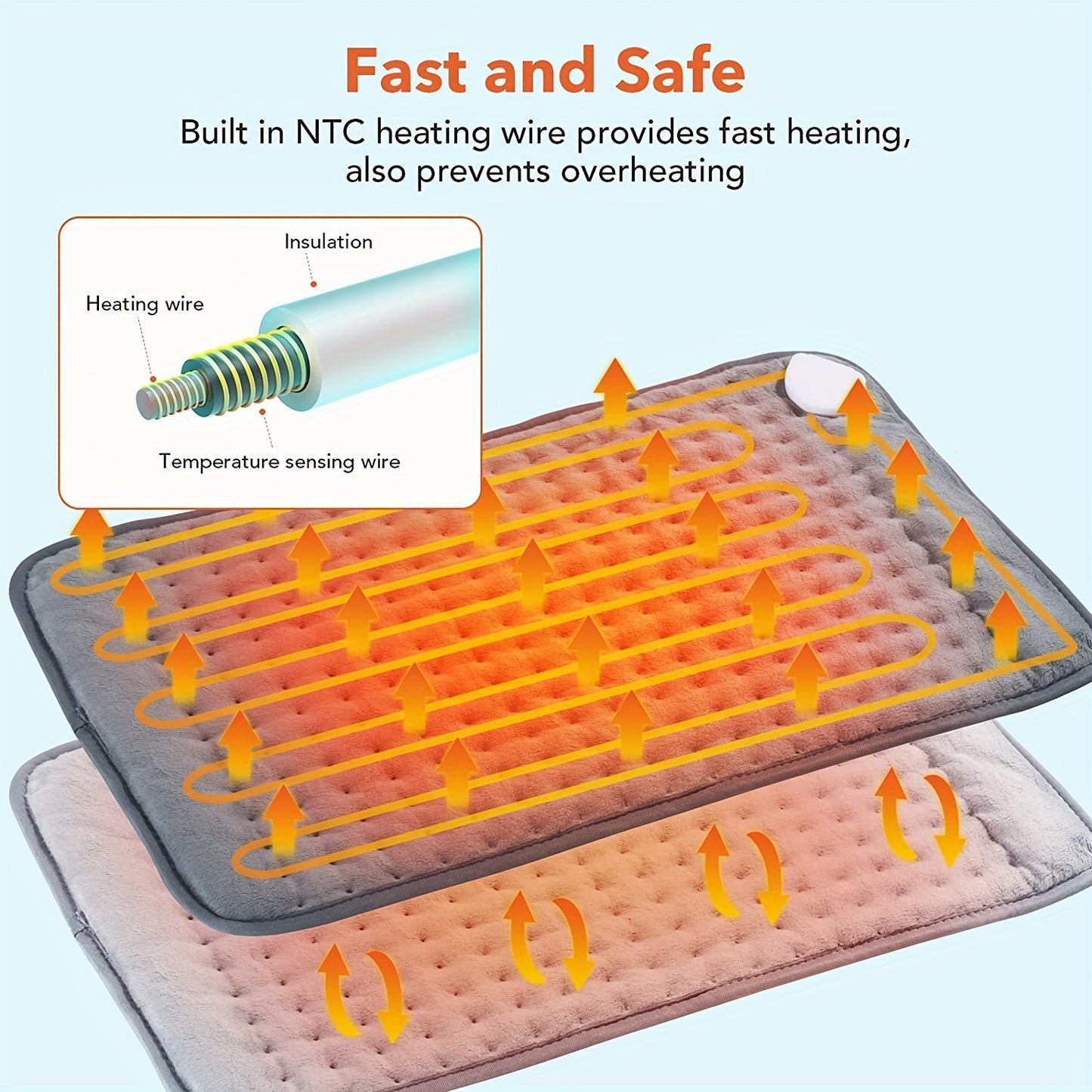 6 Adjustable Temperatures & Timing: Washable Heated Blanket with Digital Display & Overheat Protection - Perfect Electric Neck & Shoulder Heater Heating Pad!