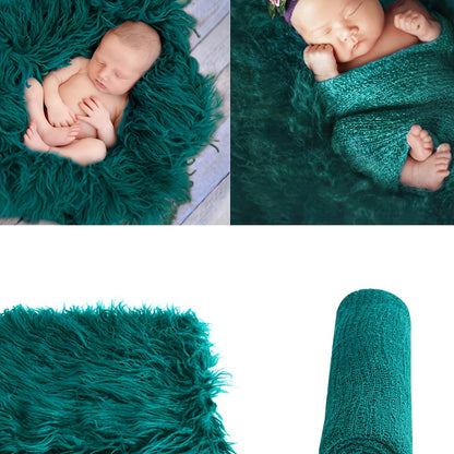 2pcs Baby Photo Wrap + Blanket 2-Piece Set Photography Props Baby Photo Studio Shoot Wrap