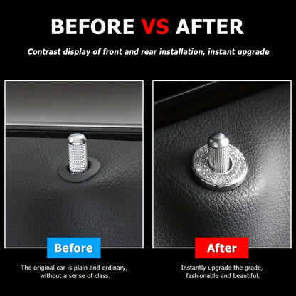 Sparkle Up Your Car Interior with Bling Inner Door Lock Cover Stickers!