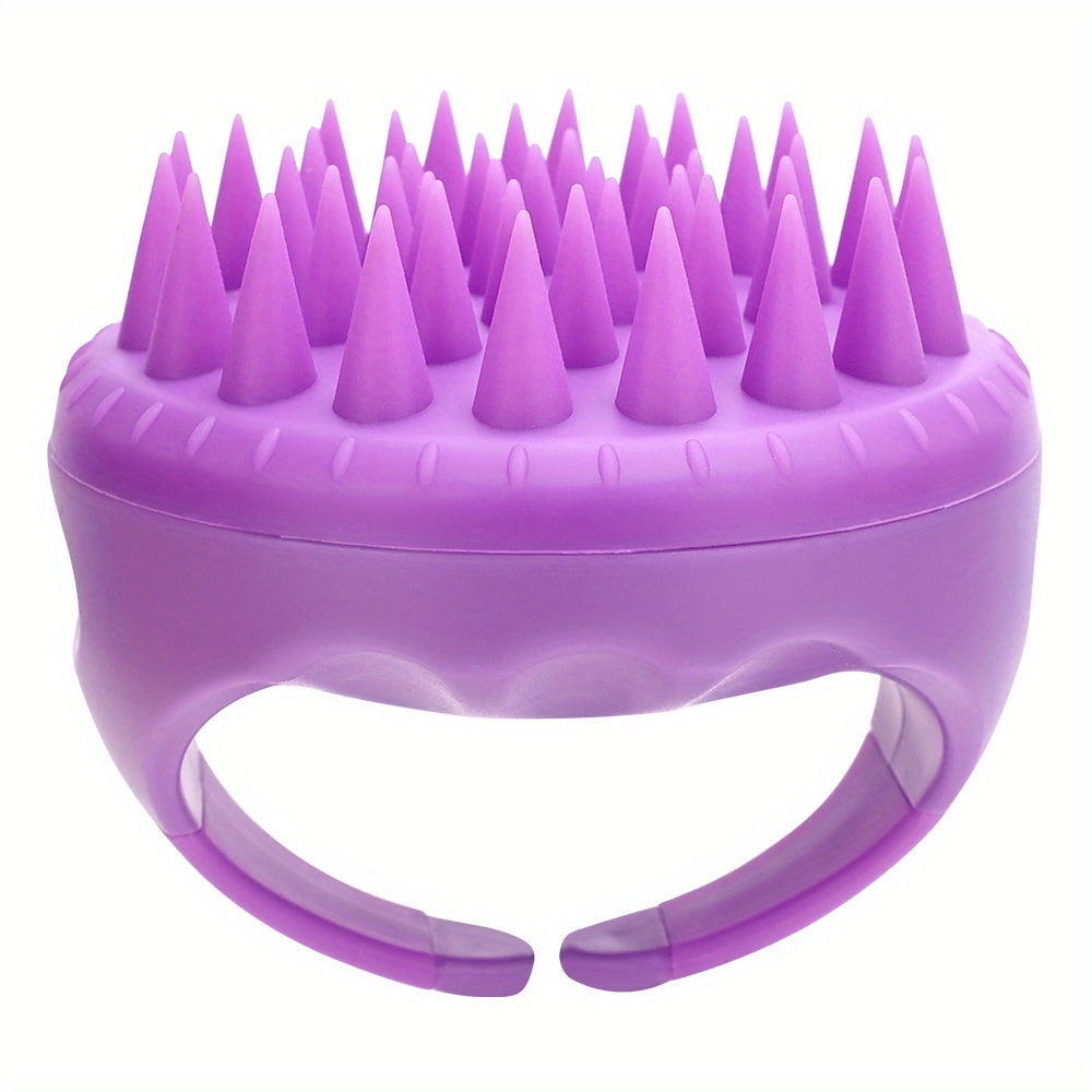 1pcs Handheld Silicone Scalp Massager for Dandruff Removal and Deep Cleansing