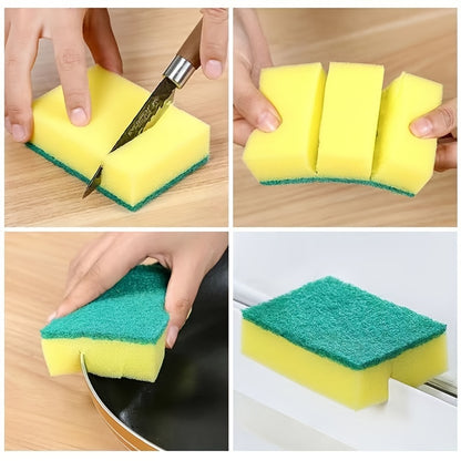 10-Pack Multi-Purpose Kitchen Cleaning Sponges - Non-Scratch, Eco-Friendly, and Super-Scrubbing!