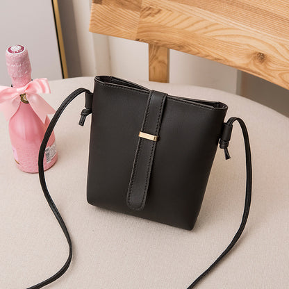 Stylish and Versatile Mini Faux Leather Bucket Bag for Women - Perfect for Phone, Coins, and More!