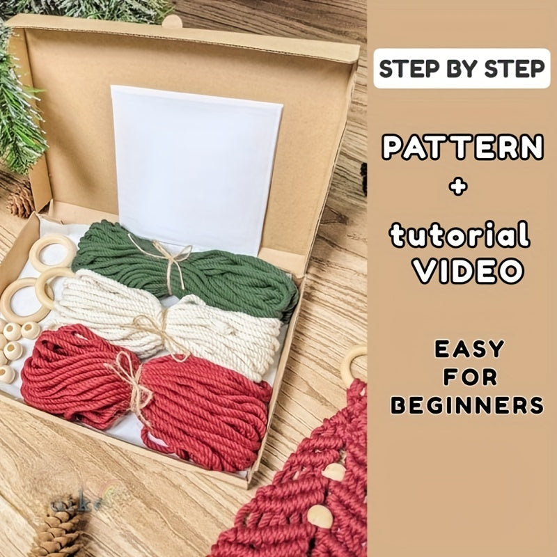 3pcs Woven Christmas Tree DIY Kit: Perfect Holiday Gift for Family & Friends!