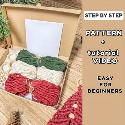 3pcs Woven Christmas Tree DIY Kit: Perfect Holiday Gift for Family & Friends!