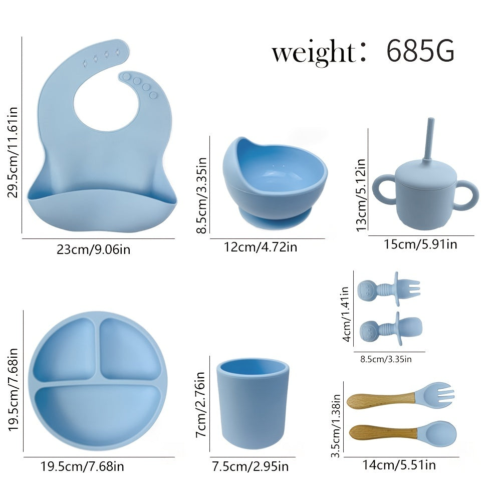 L'ensemble de collations parfait pour bébé : assiette, bol et gobelet de vidange portables en silicone - parfait pour les enfants ! 