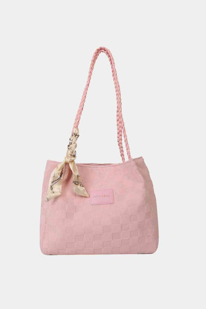 Braided Strap Polyester Tote Bag