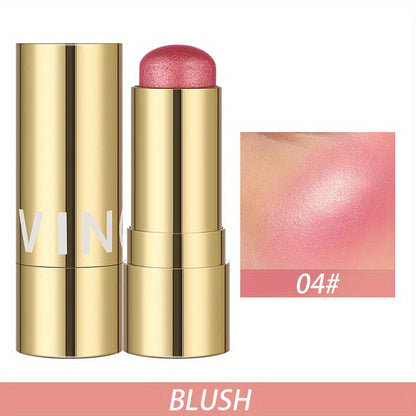 Bâton de Blush multifonctionnel à reflets 7 couleurs, bâton de maquillage contour et éclaircissant pour joues Rouge, crème de Base, cosmétiques 