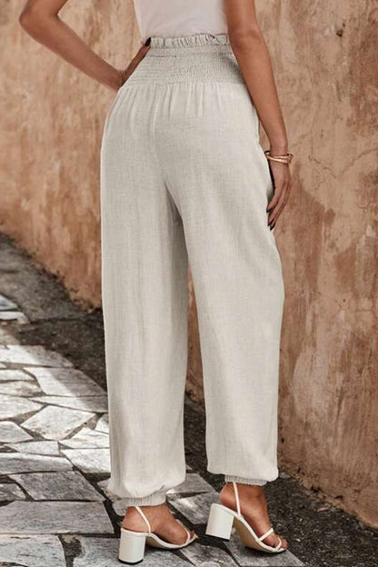 Smocked Waist Joggers