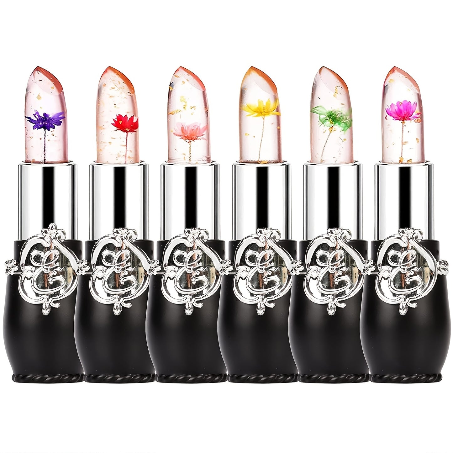 6 pcs Moisturizing Temperature Changing Lipstick - Long Lasting Nourishing Lip Balm with Peach Flavor