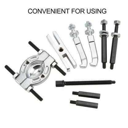 9-Piece Set of Double Disc Bearing Puller Tools - Separator Gearbox, Wave Box, Code Removal & More!