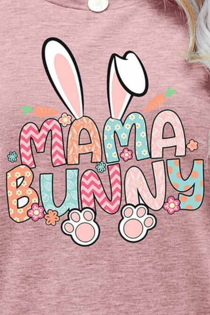 MAMA BUNNY T-shirt à manches courtes graphique de Pâques