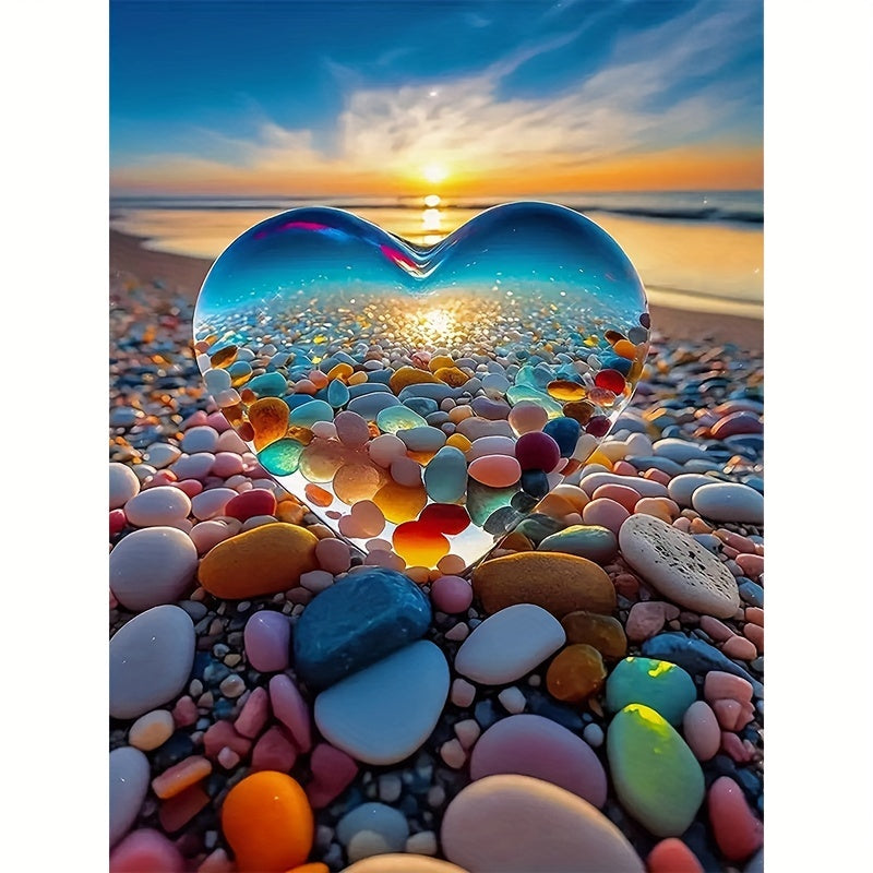 Unleash Your Creative Side with this 11.8x15.8in Love Stone 5D Diamond Painting Kit!