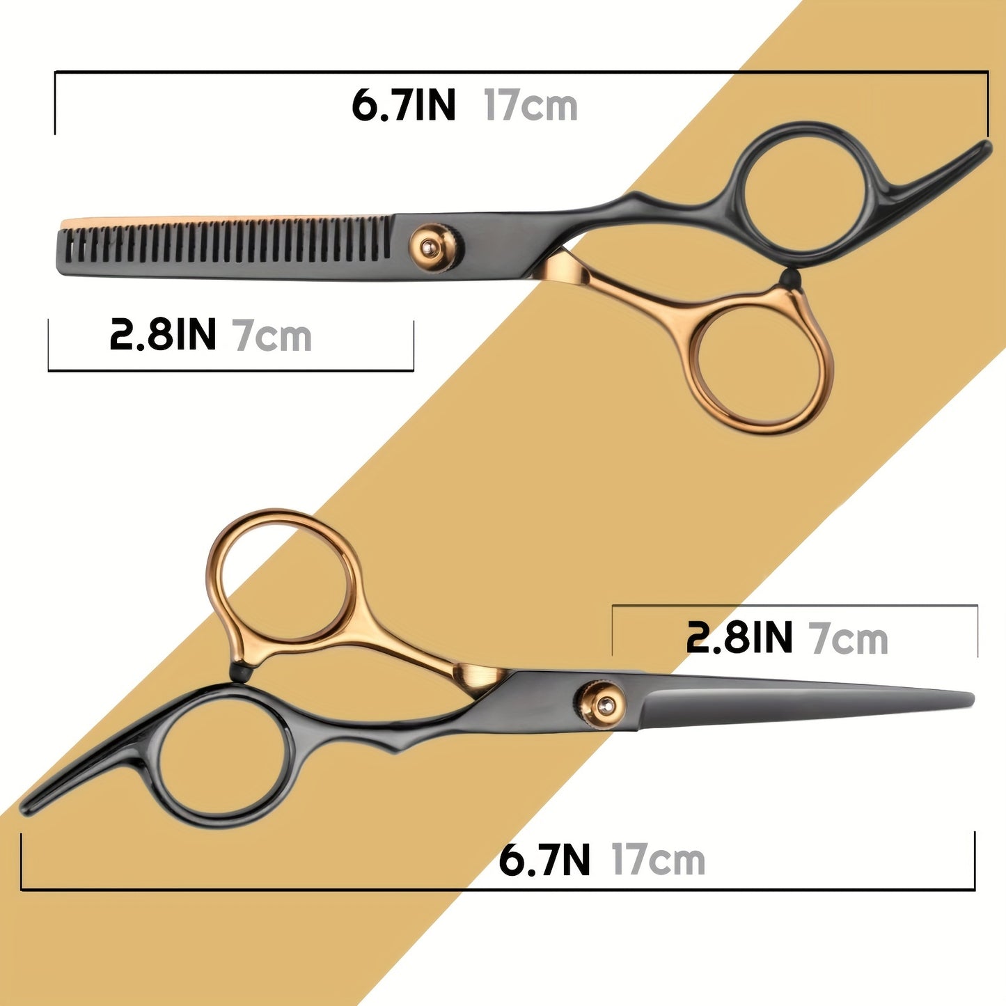 8-Piece Professional Hair Cutting Scissor Kit - Perfect for Barbers & Stylists - Thinning Shears, Hair Scissors, & More!