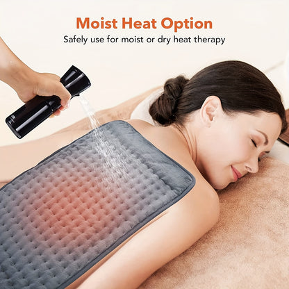 6 Adjustable Temperatures & Timing: Washable Heated Blanket with Digital Display & Overheat Protection - Perfect Electric Neck & Shoulder Heater Heating Pad!