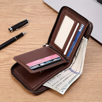 Stylish and Durable Men's Leather Wallet for Business and Travel