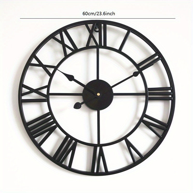 Stylish Wall Clock for Nursery Room - 40/15.74'' & 50/19.68'' Diameter, Creative Iron Craft Decor